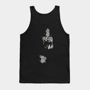 Raccoon In Pocket Tank Top